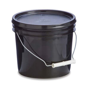 EMPTY 1 GALLON BLACK PLASTIC PAIL W/LID